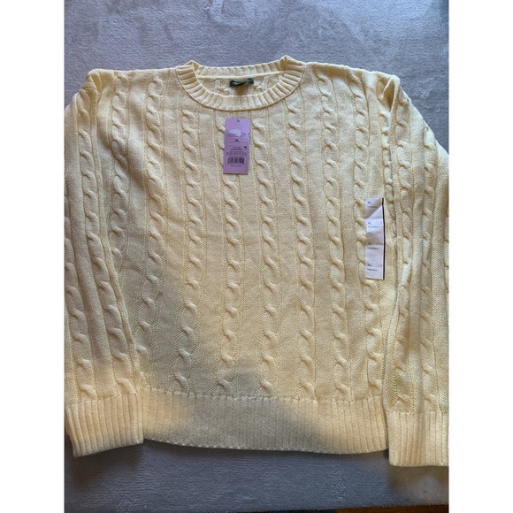 wild fable Sweaters - Women's Crewneck Pullover Cable Knit Sweater Wild Fable New With Tags XL Yellow